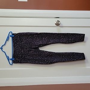 Fabletics purple leopard print leggins